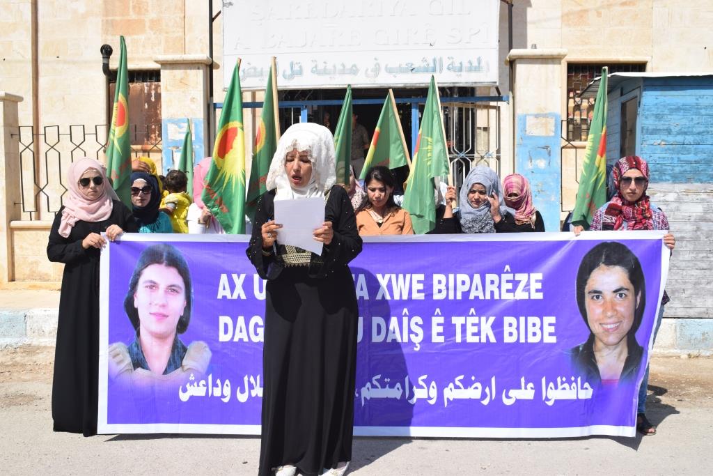 jin li Girê Spî gefên dewleta Tirk şermezar kirin