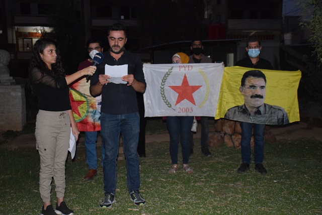 Ciwanên PYD’ê yên Qamişlo tevlî pêngava “Teqez emê bi ser bikevin” bûn