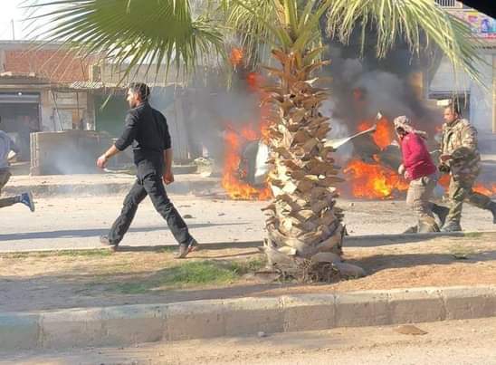 Li Serê Kaniyê ya dagîrkirî erebeyeke bombebarkirî teqiya