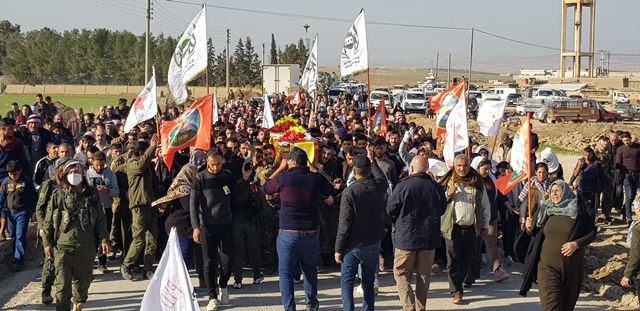 Şervanê QSD’ê Mihemed Elî li Amûdê hat veşartin