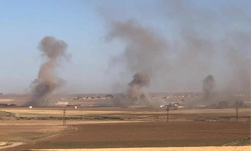 Dewleta dagîrker herî kêm bi 750 guleyên obîsê Şehba topbaran kir