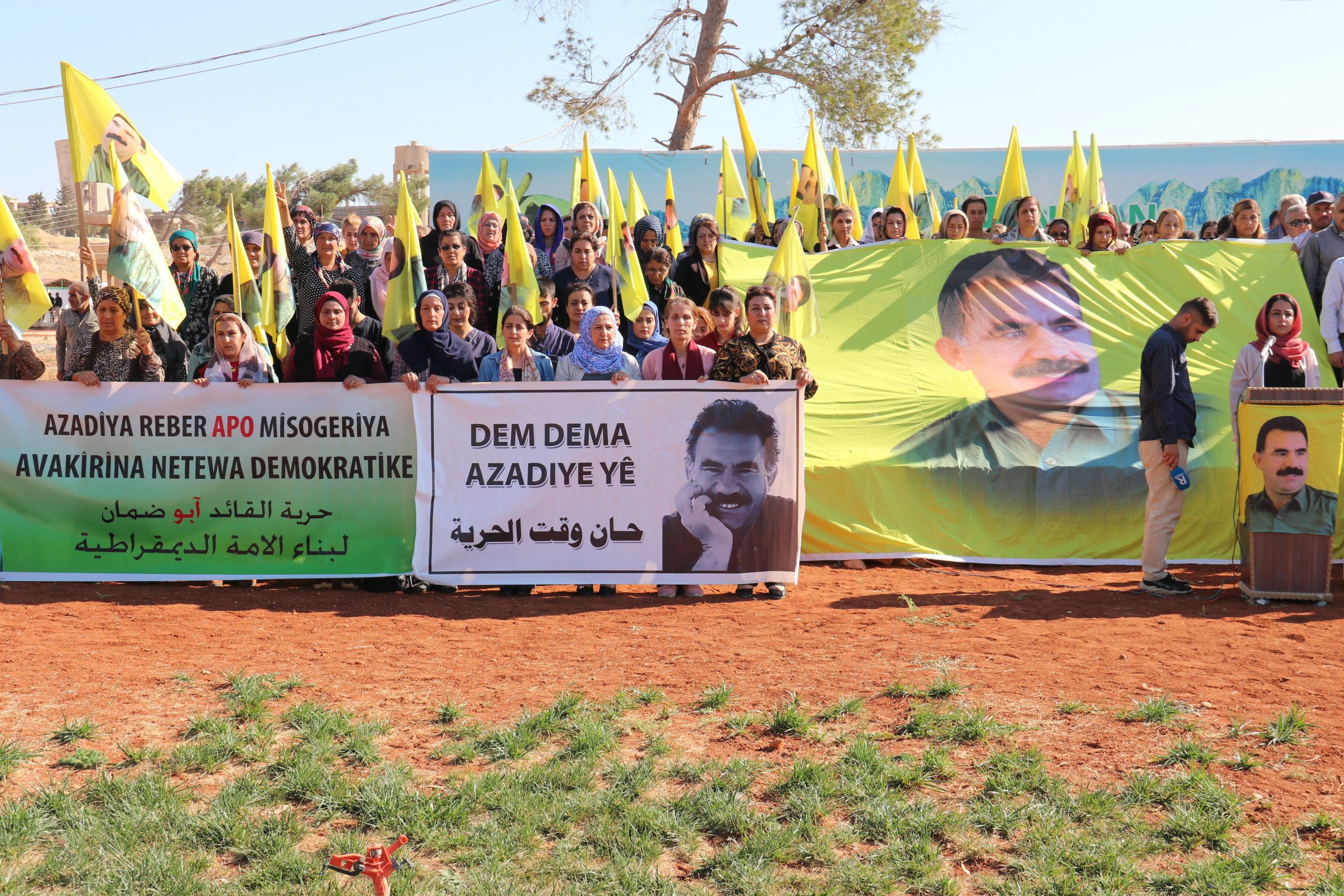 Gelê Efrîn Û Şehbayê piştgirya xwe ji pêngava ‘Ji Abdullah Ocalan re Azadî Ji Pirsgirêka Kurd re Çareseriya Siyasî ’ ragehand.