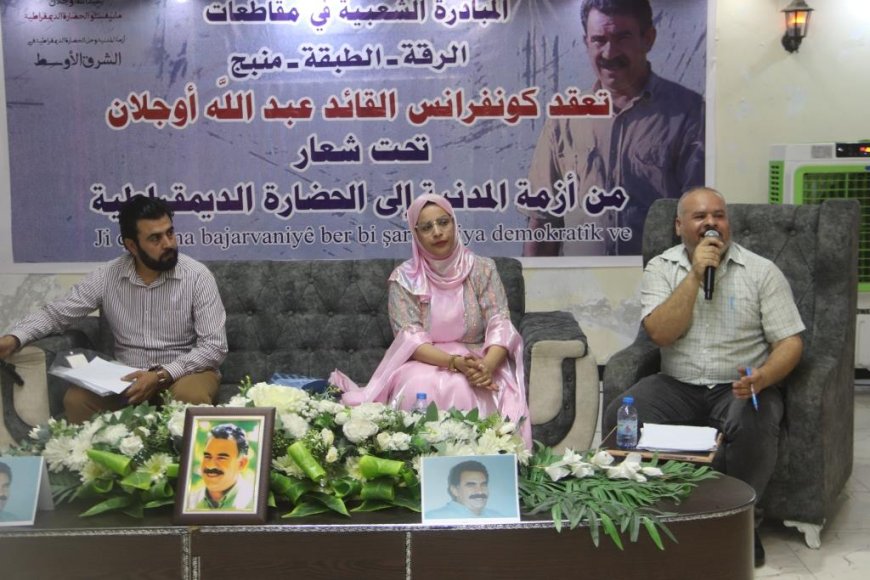 Însiyatîfa Gel a Reqayê ji bo ramanên Rêber Abdullah Ocalan konferansek lidarxist