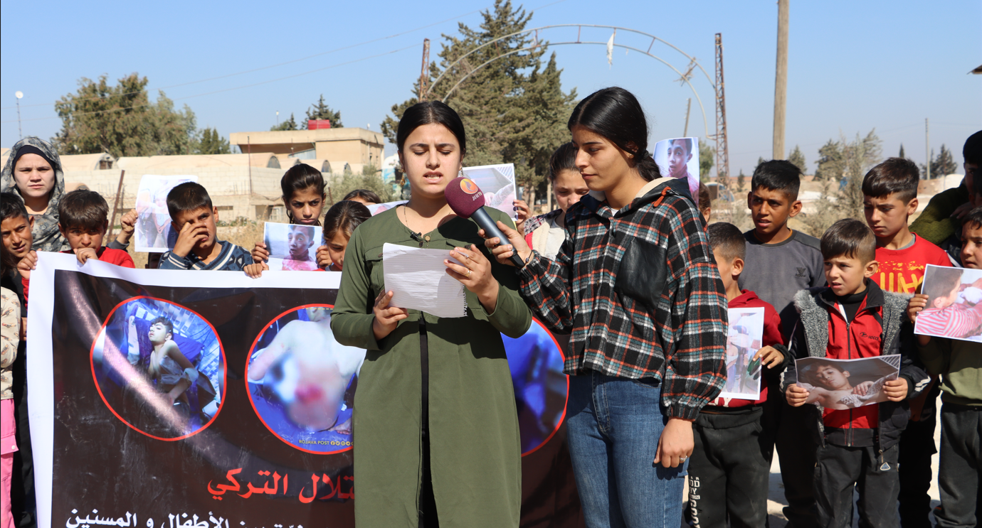 Rêxistina Stêrk Li Kantona Efrîn û Şehbayê Êrîşên li Ser Zarokan Şermezar kir