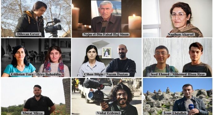 Tirkiyeyê di 5 salan de 13 rojnamevan qetil kirin