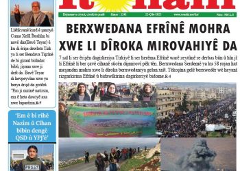 BERXWEDANA EFRÎNÊ MUHRA XWE LI DÎROKA MIROVAHIYÊ DA