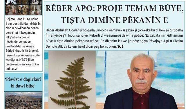 RÊBER APO: PROJE TEMAM BÛYE, TIŞTA DIMÎNE PÊKANÎN E