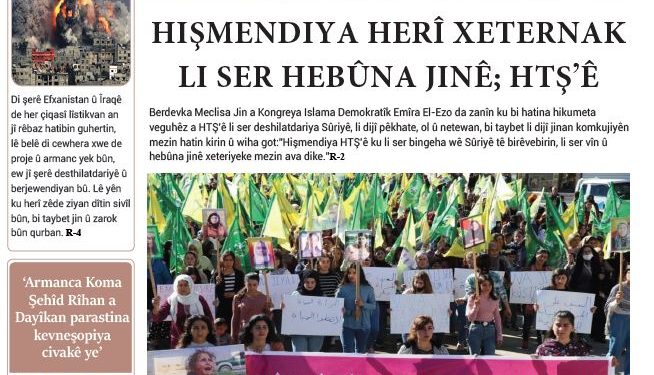 HIŞMENDIYA HERÎ XETERNAK LI SER HEBÛNA JINÊ; HTŞ’Ê