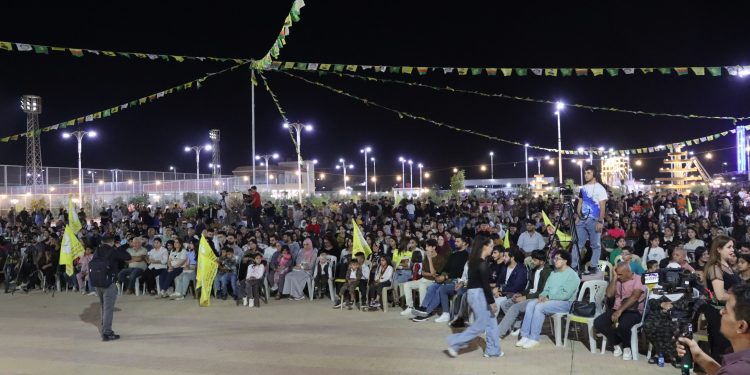 Ji bo piştgiriya QSD’ê li Qamişlo konsertek hat lidarxistin