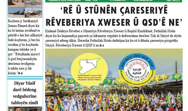 ‘RÊ Û STÛNÊN ÇARESERIYÊ RÊVEBERIYA XWESER Û QSD’Ê NE’