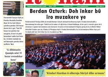 Berdan Ozturk: Doh înkar bû îro muzakere ye