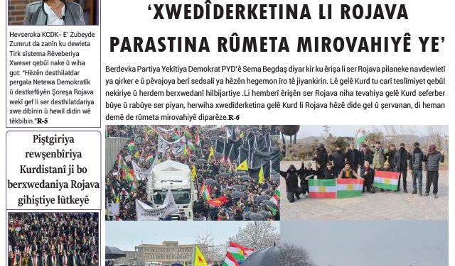 ’XWEDÎDERKETINA LI ROJAVA PARASTINA RÛMETA MIROVAHIYÊ YE’