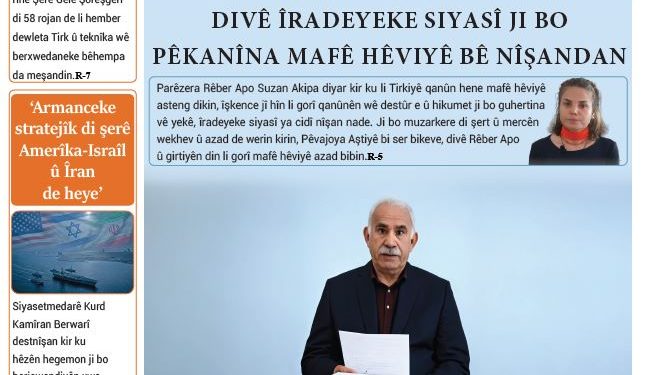 DIVÊ ÎRADEYEKE SIYASÎ JI BO PÊKANÎNA MAFÊ HÊVIYÊ BÊ NÎŞANDAN