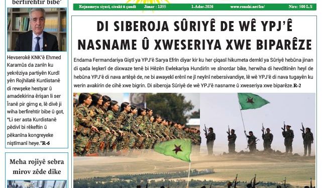 DI SIBEROJA SÛRIYÊ DE WÊ YPJ’Ê NASNAME Û XWESERIYA XWE BIPARÊZE
