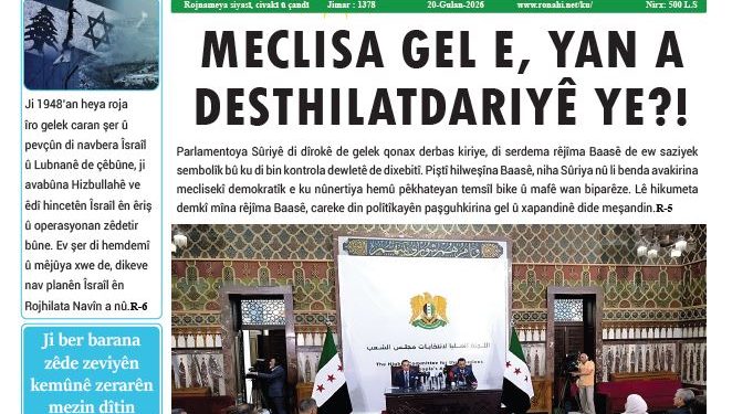 MECLISA GEL E, YAN A DESTHILATDARIYÊ YE!?