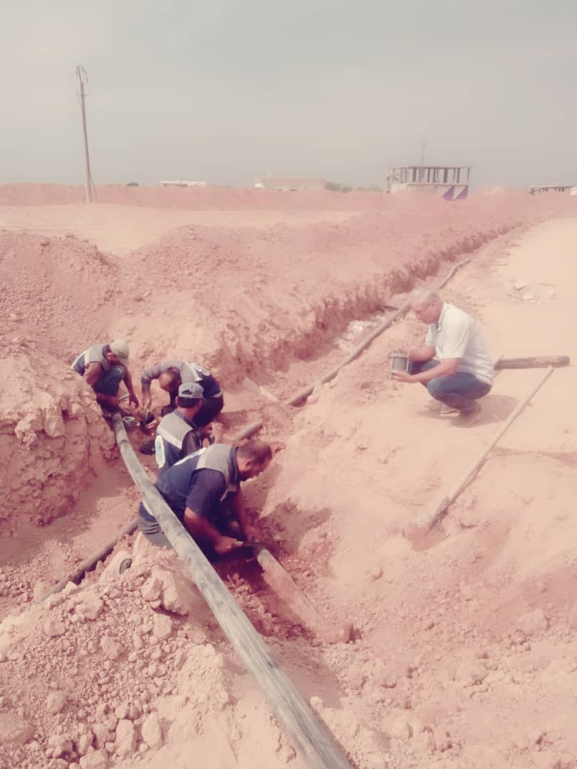تمديد خط مياه الشرب في القرمانية