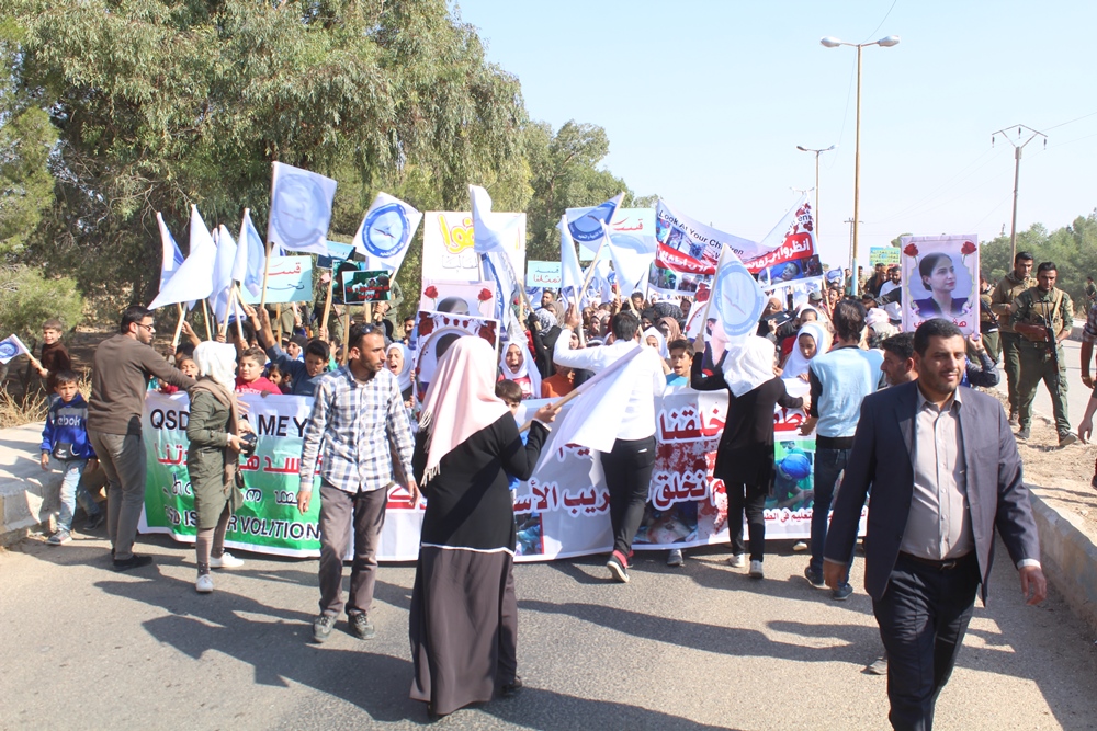 معلمو وطلاب الجرنية: سننتصر بالطفولة والقلم على العدوان التركي