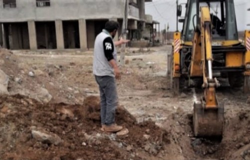 وصول المياه إلى حي زورآفا في ديرك