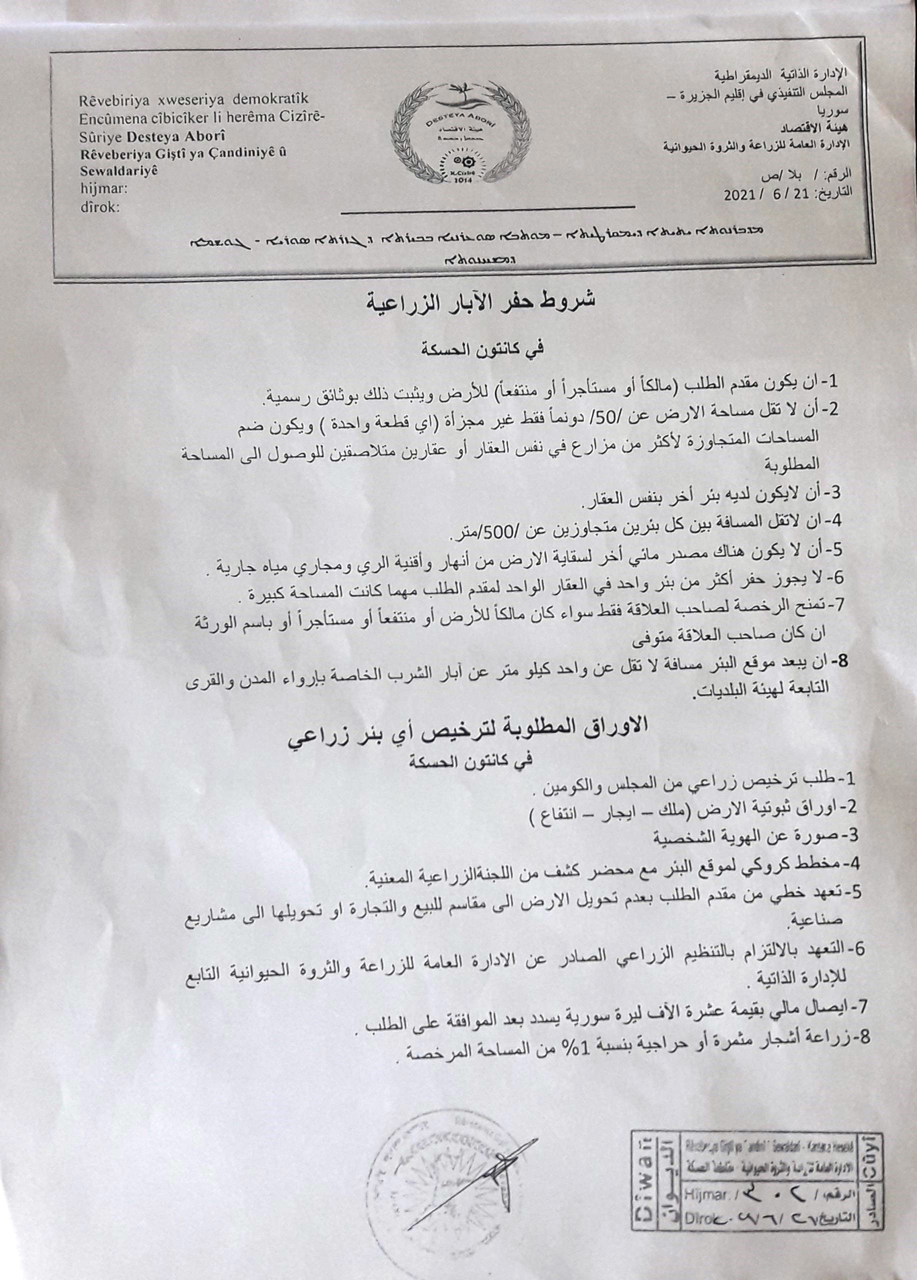 لمواجهة الجفاف… الموارد المائية تكشف شروط حفر الآبار في الحسكة.