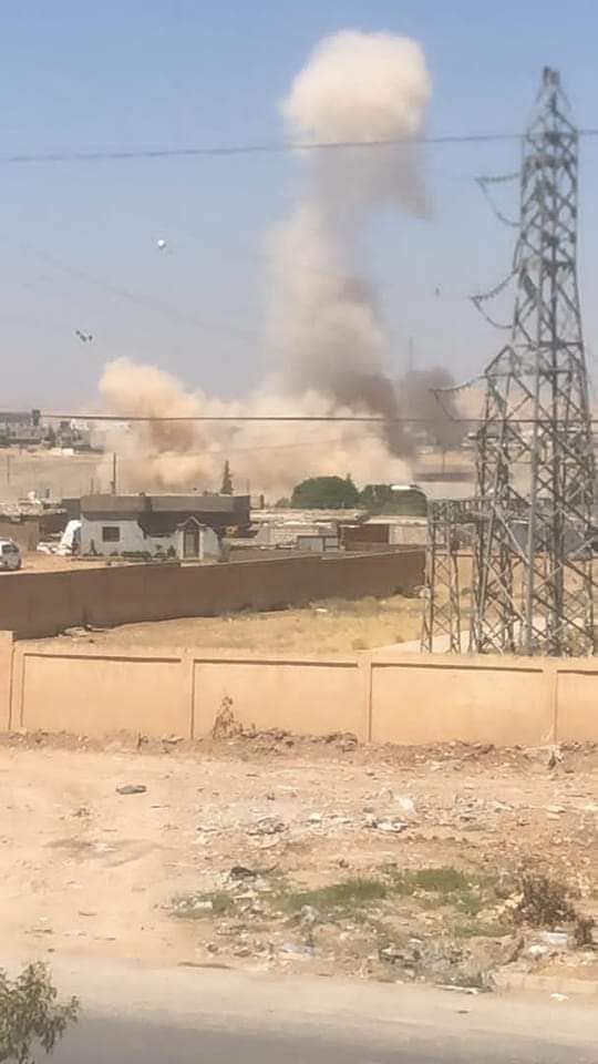 إصابة عنصر من جيش حكومة دمشق وفتاة في ريفي الدرباسية وتربه سبيه وتوسع القصف على الخط الحدودي