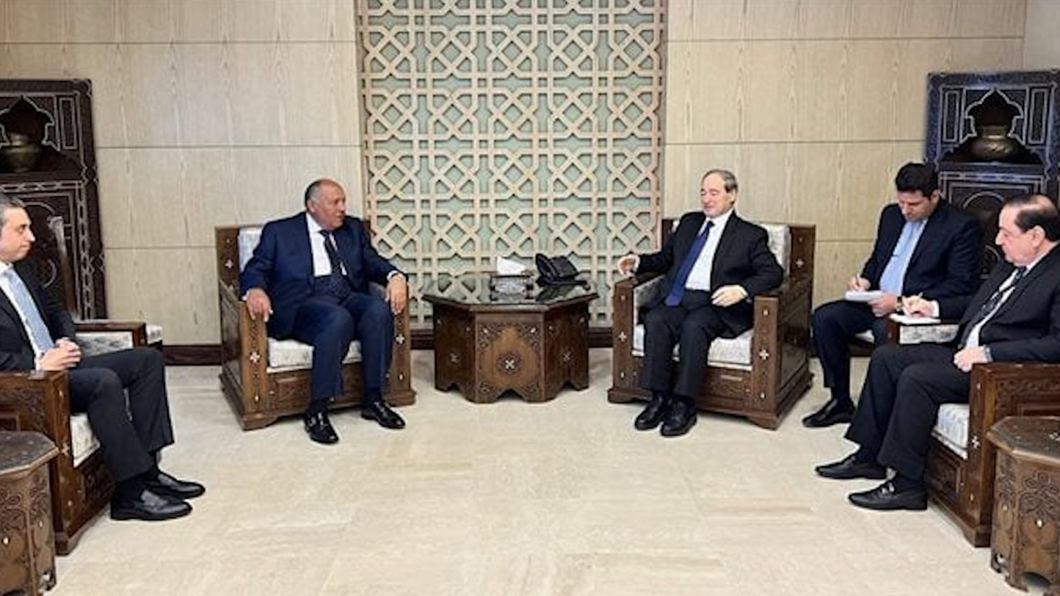 سامح شكري يؤكد على استقرار سوريا وإنهاء التدخّل الأجنبي فيها