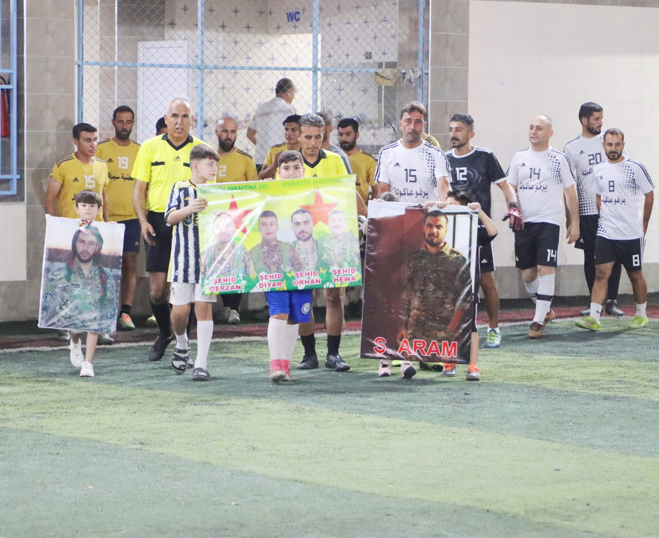 بدء منافسات دورة المخضرمين بتكريم عوائل الشهداء من قامشلو