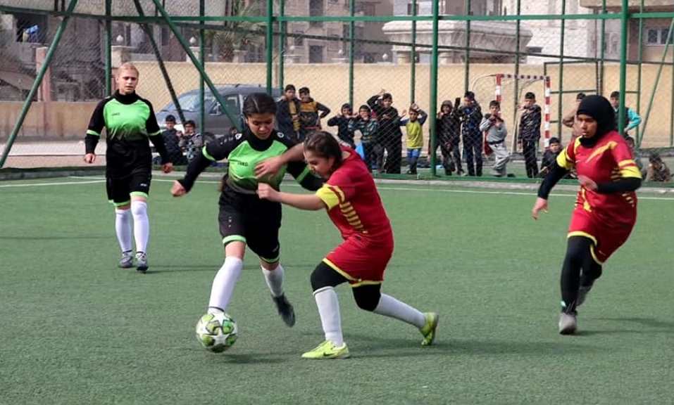 تنشيطاً للكرة النسائية مباراة ودية في مدينة الرقة