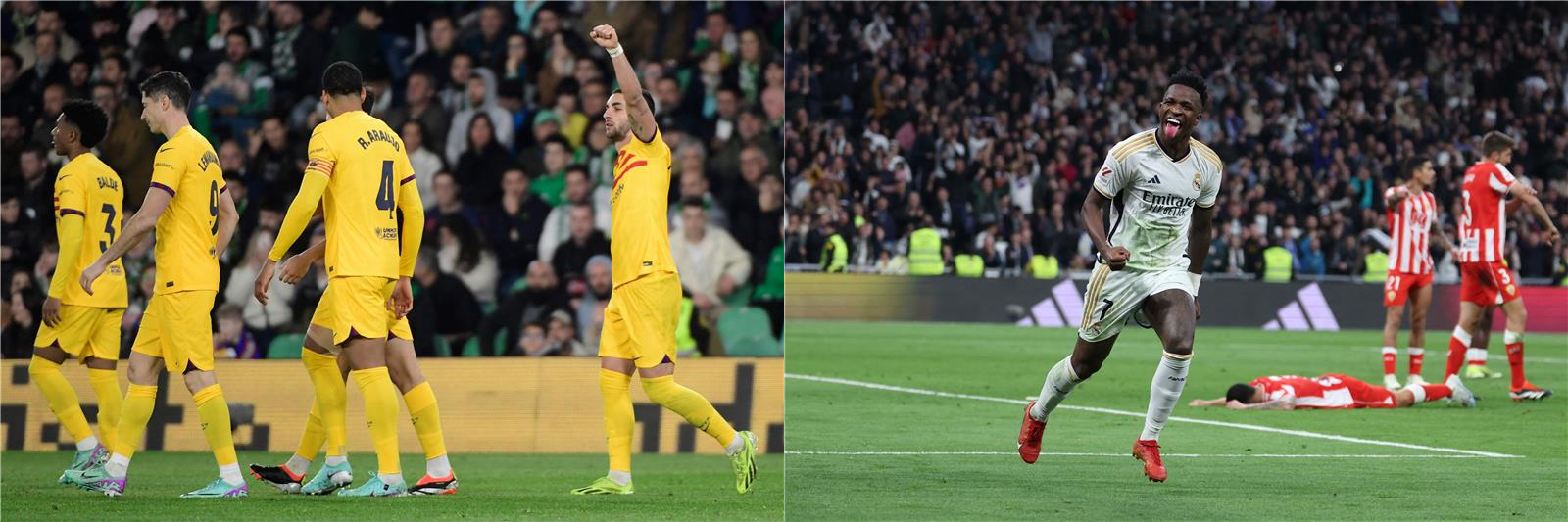 ريال مدريد يفلت من فخ ألميريا وبرشلونة يتجاوز ريال بيتيس