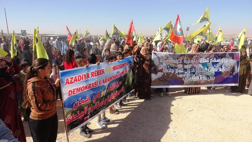 مهجرو مخيم كري سبي: بالصمود والمقاومة سنقف بوجه العدوان التركي