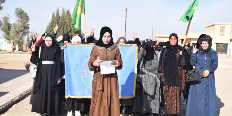 حركة المرأة في حزب الاتحاد الديمقراطي بالشدادي تدين استهداف المناضلات في منبج