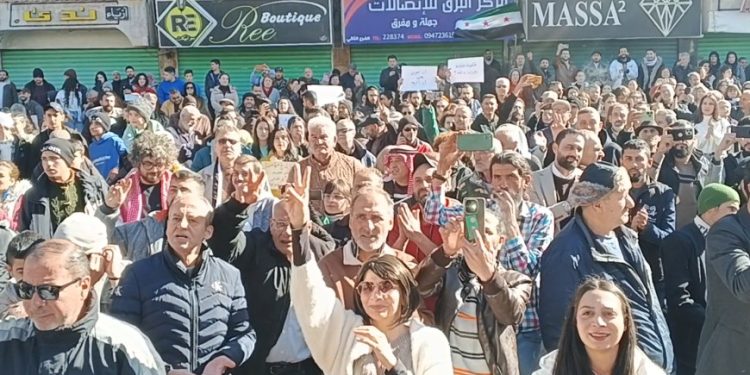 تجدد الاحتجاجات في مدينة السويداء