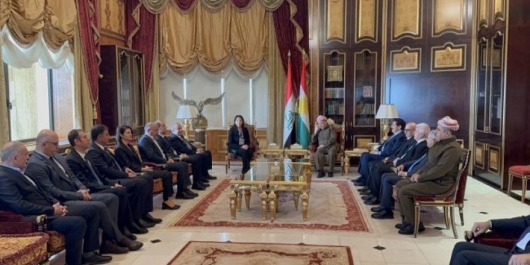 وفد إِمرالي يلتقي مسعود ونيجيرفان البرزاني في هولير 