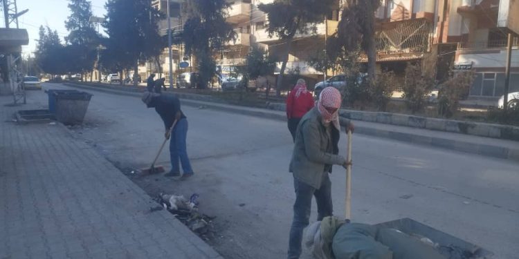 بلدية قامشلو تواصل جهودها في الحفاظ على النظافة العامة