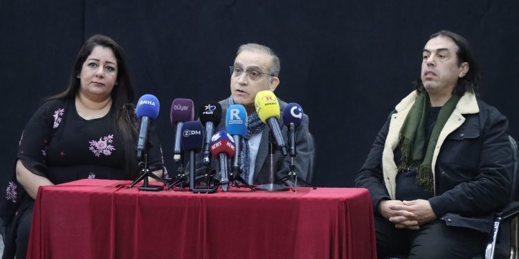 مؤتمر صحفي للفنان سميح شقير بمقرِ اتحاد الإعلام الحر في قامشلو