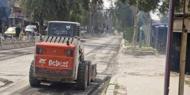 مشروع تأهيل الطرق يتواصل في الحسكة