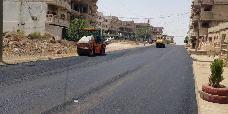 استمرار الأعمال الخدمية لبلديات الشعب في مقاطعة الجزيرة