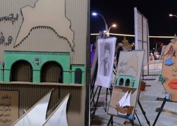  فنانة عراقية تحول المخلفات لوحات فنية