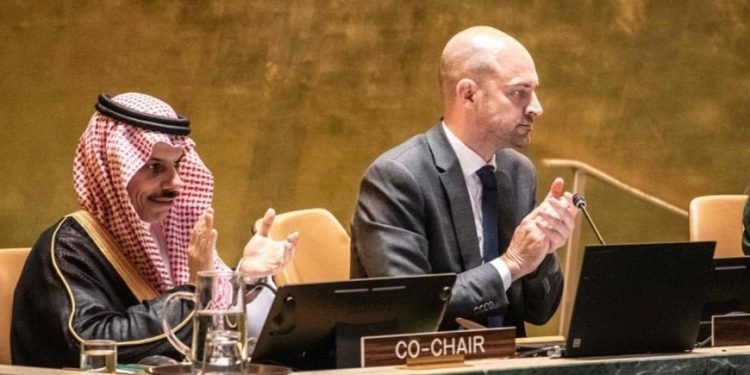مؤتمر حل الدولتين يعتمد الوثيقة الختامية