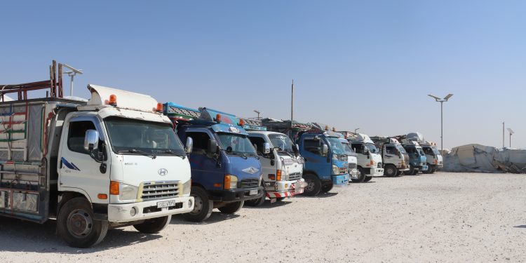 عودة العوائل النازحة من مخيم المحمودلي لمناطقهم الأصلية