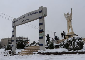 مقتطفات من تساقط الثلج في مدينة كوباني