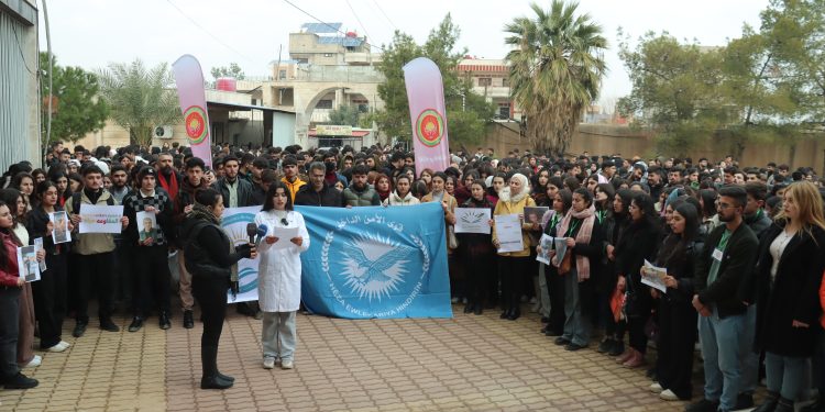 طلبة وكادر جامعة روج آفا يدينون الهجمات على الشيخ مقصود والأشرفية