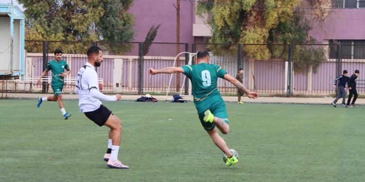 مباراة ودية بين فريق رابطة عفرين وشباب نادي الجهاد في قامشلو