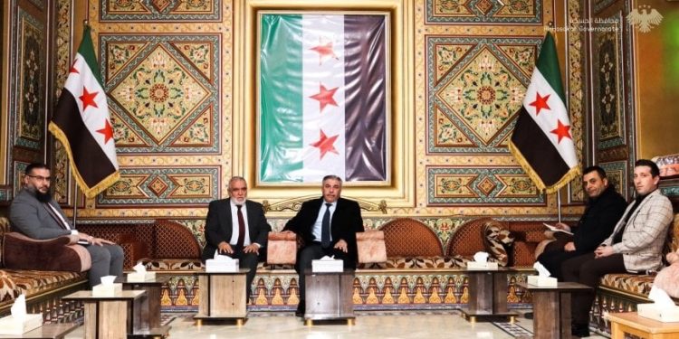 محافظ الحسكة يجتمع بوزارة الداخلية في الحكومة المؤقتة لبحث آلية تنفيذ المرسوم رقم “13”