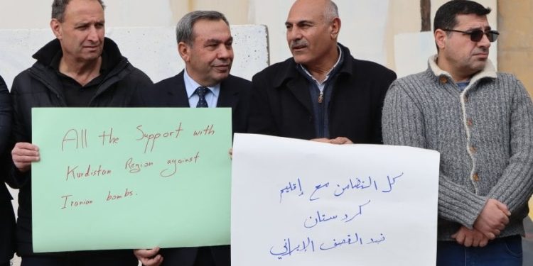 أهالي قامشلو ينددون بهجمات إيران على باشور وروجهلات كردستان