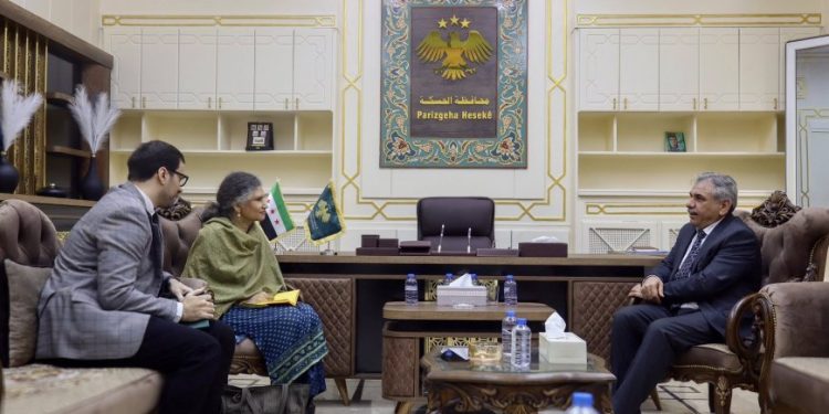 وفد من مفوضية الأمم المتحدة لحقوق الإنسان يلتقي بمحافظ الحسكة